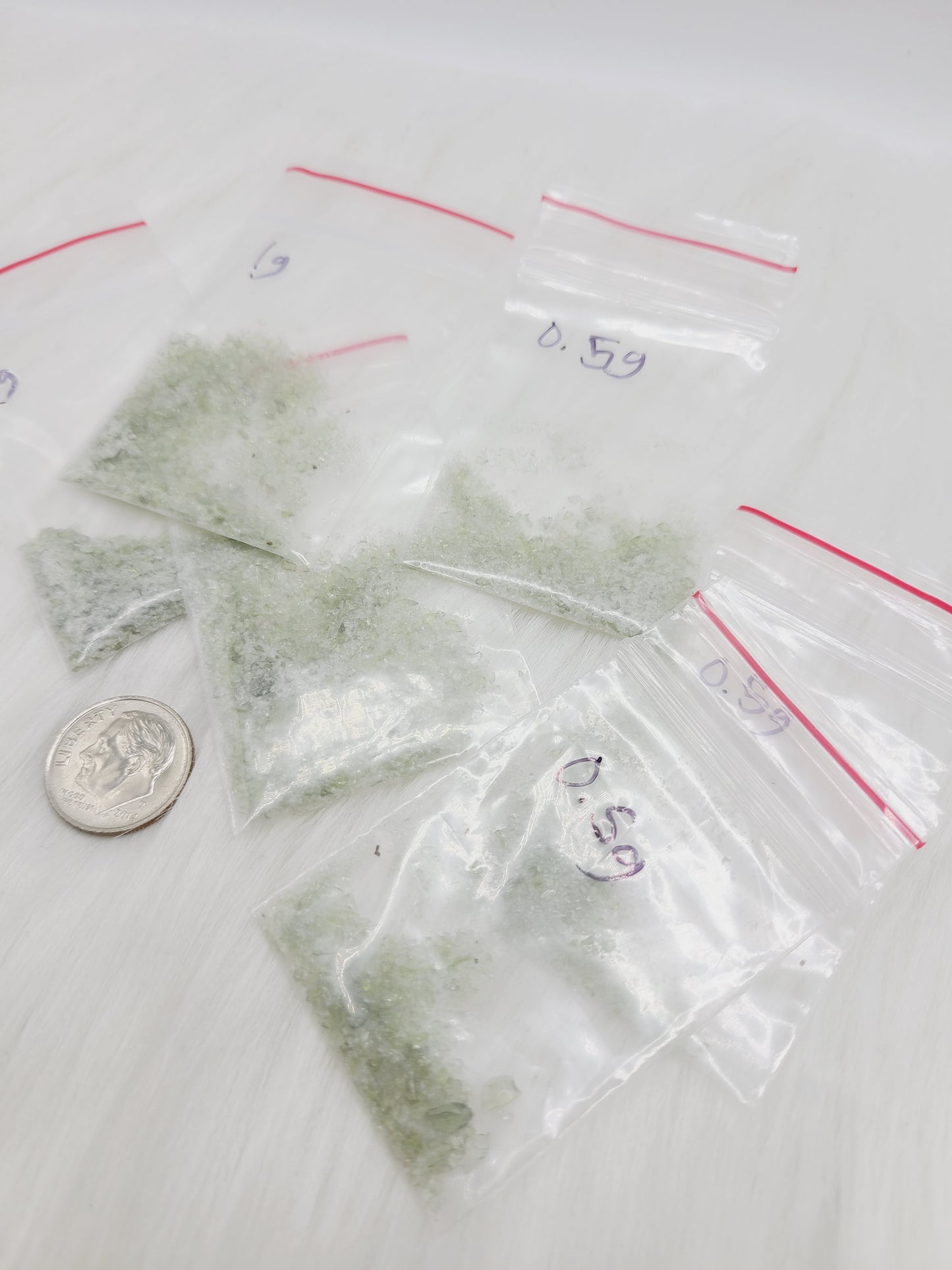 *BUNDLE DISCOUNT Moldavite Dust/Mini Shards baggie (1 gram)