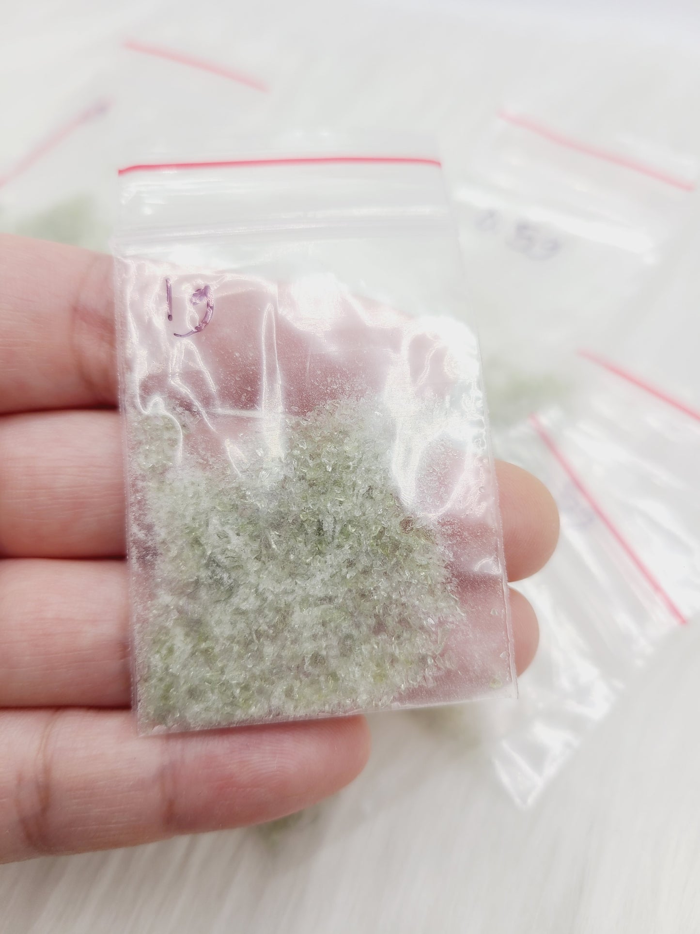 *BUNDLE DISCOUNT Moldavite Dust/Mini Shards baggie (1 gram)
