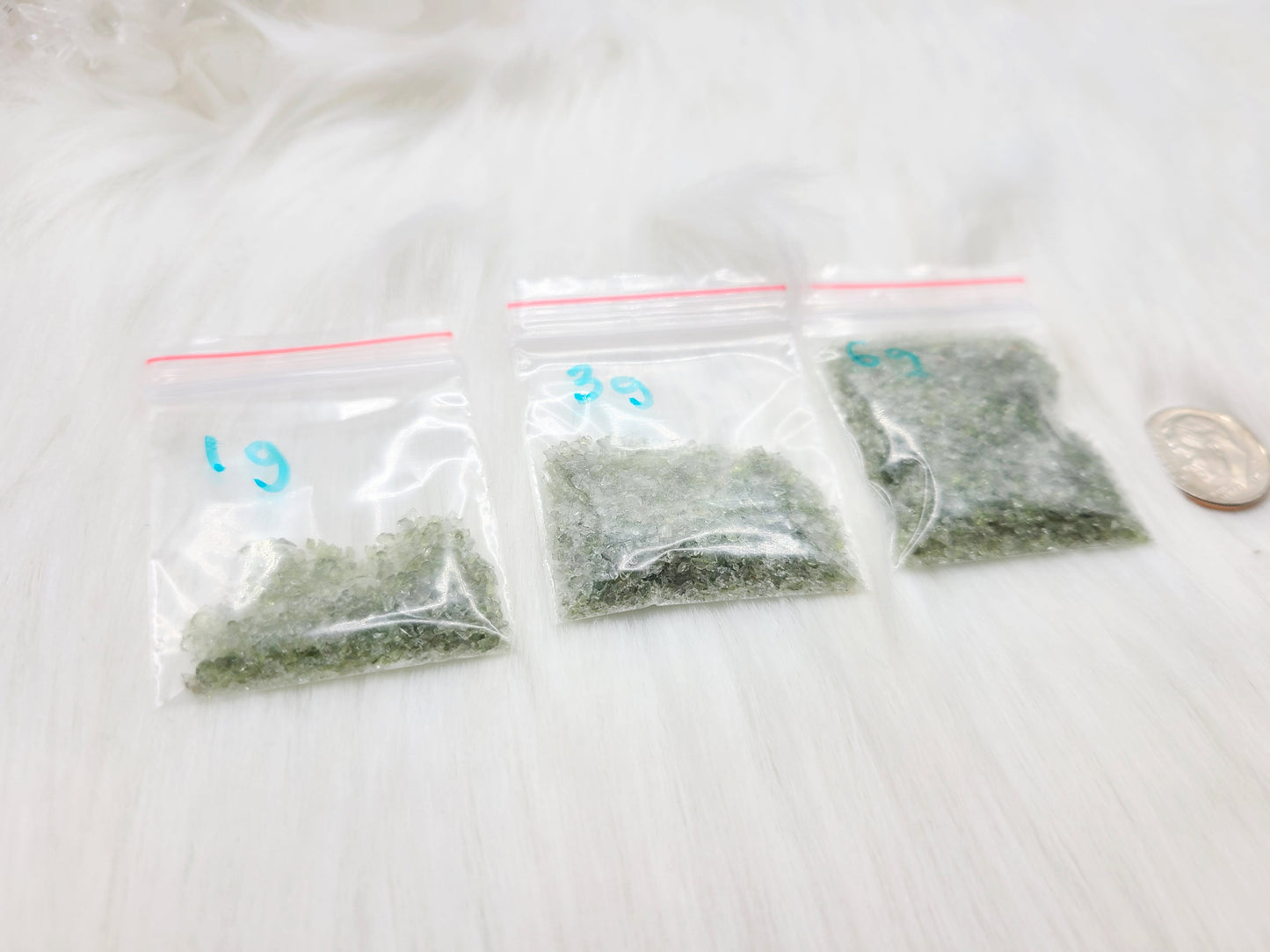 *BUNDLE DISCOUNT Moldavite Dust/Mini Shards baggie (1 gram)