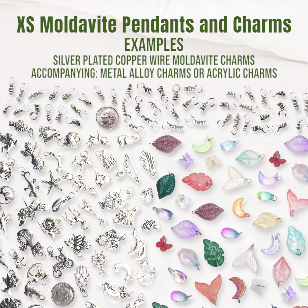 *WHOLESALE XS-M RANDOM Mini Moldavite Charm Mystery Pendant