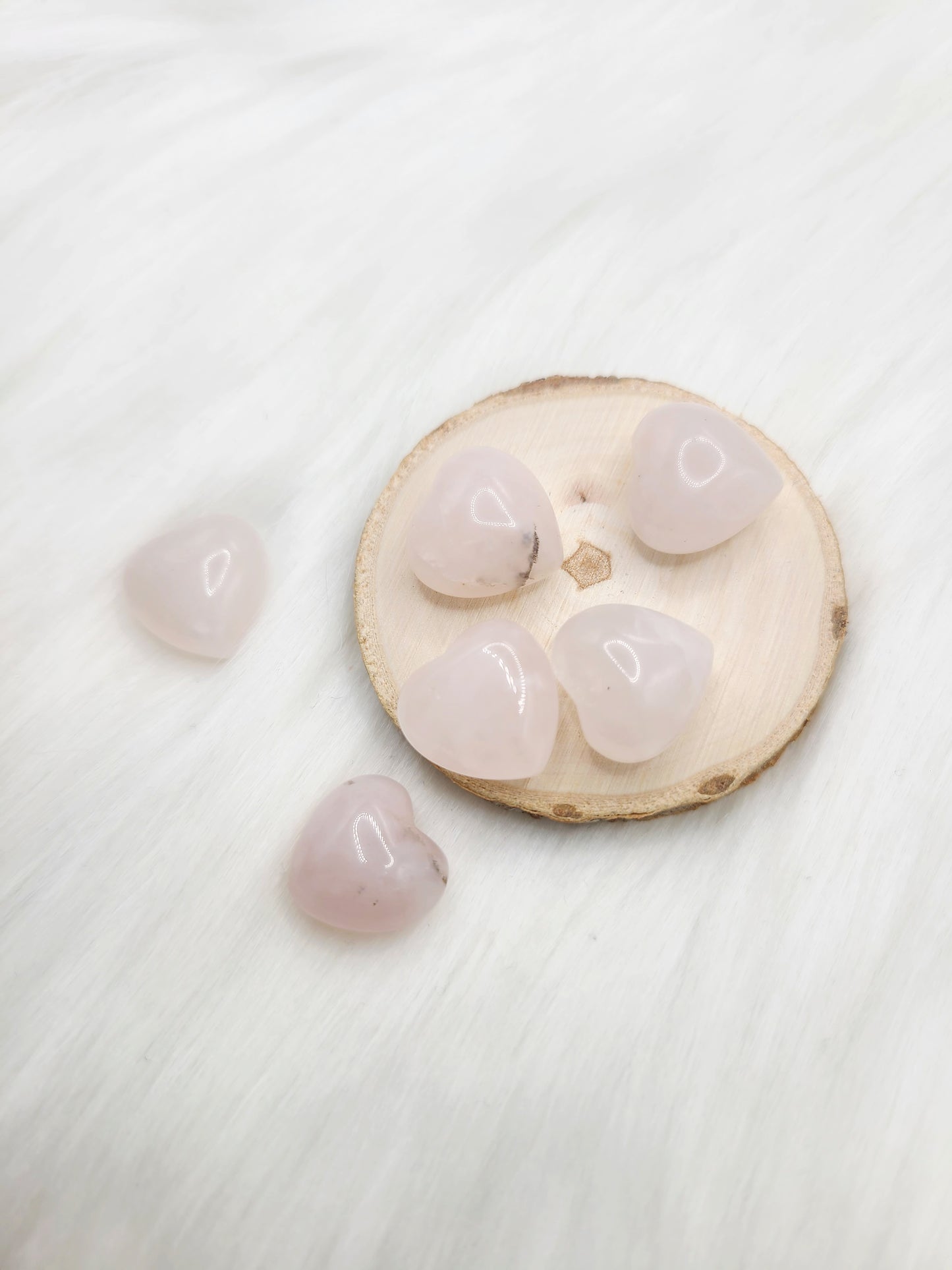Small Rose Quartz Hearts
