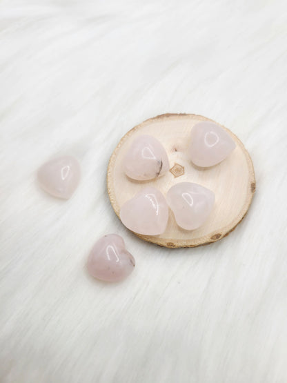 Small Rose Quartz Hearts