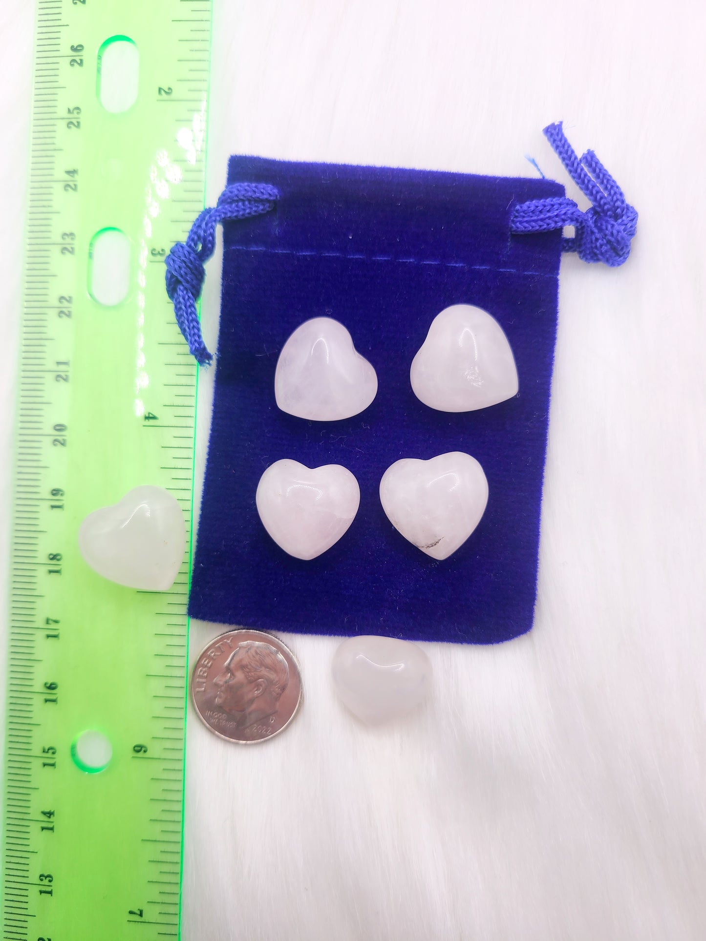 Small Rose Quartz Hearts