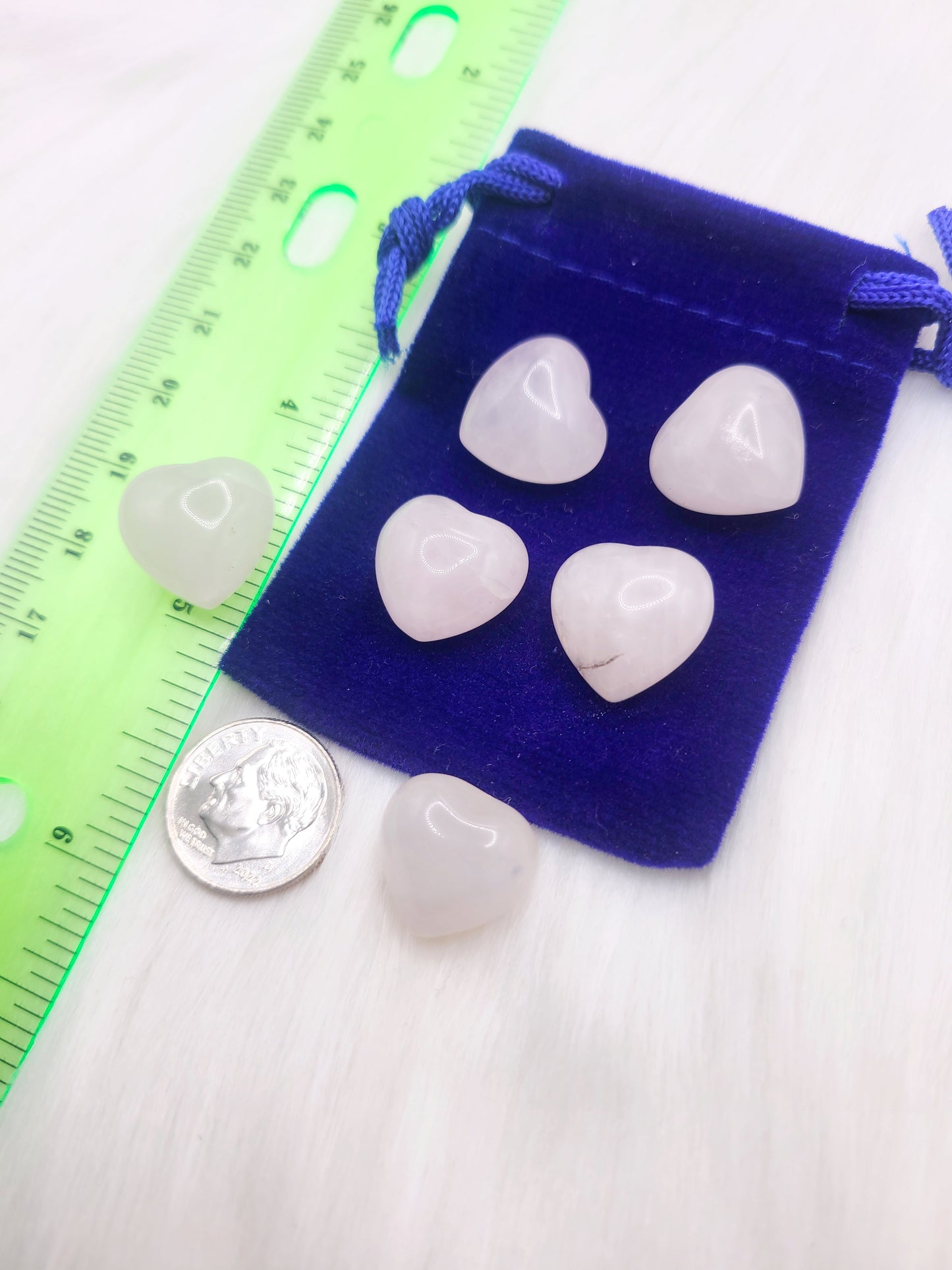 Small Rose Quartz Hearts
