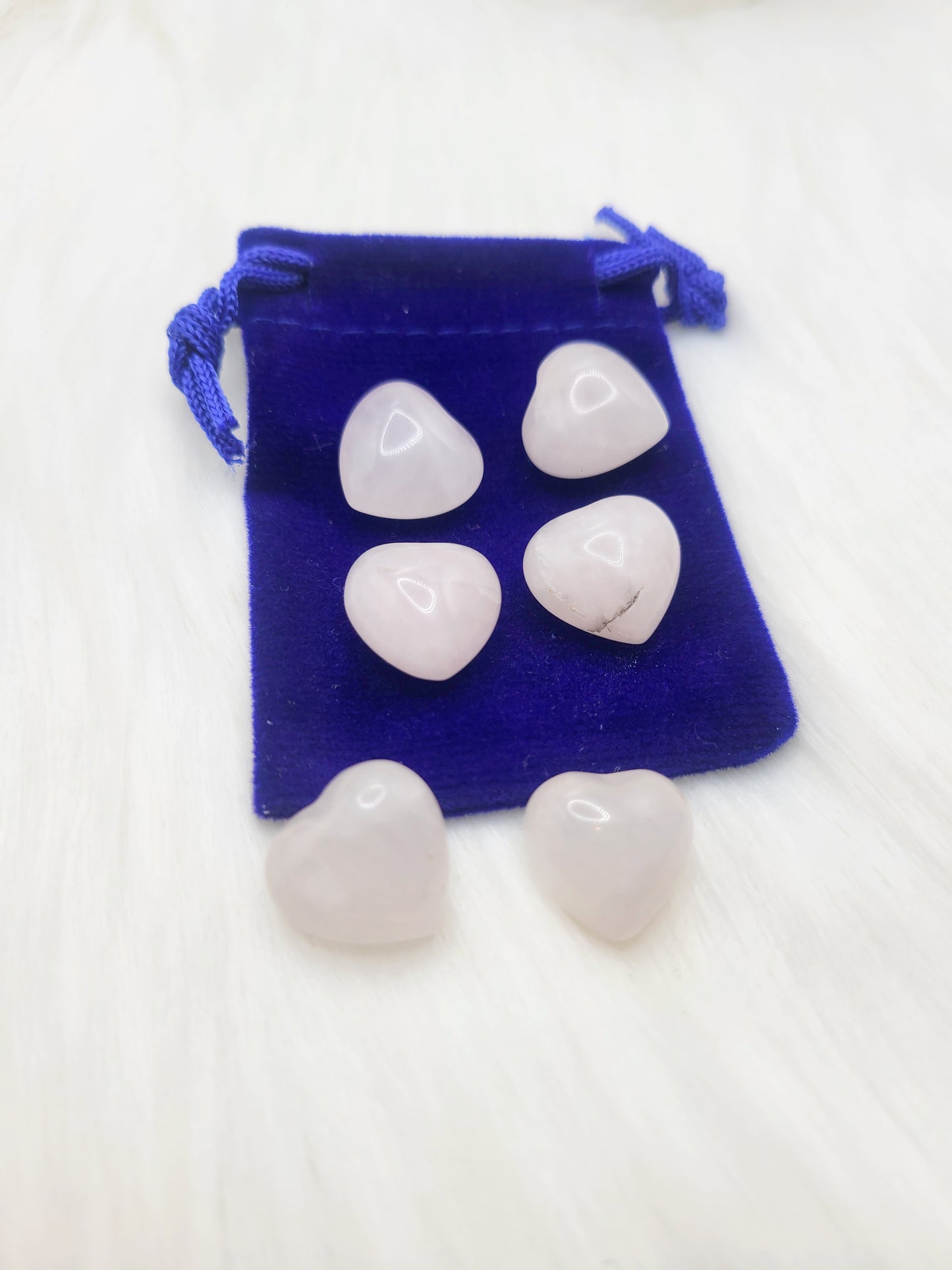 Small Rose Quartz Hearts