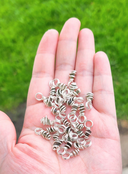 *WHOLESALE Small-Med Moldavite Pendants in Silver Plated Copper Wire